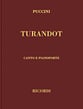 TURANDOT ITALIAN/ENGLISH CLOTH VOCAL SCORE cover